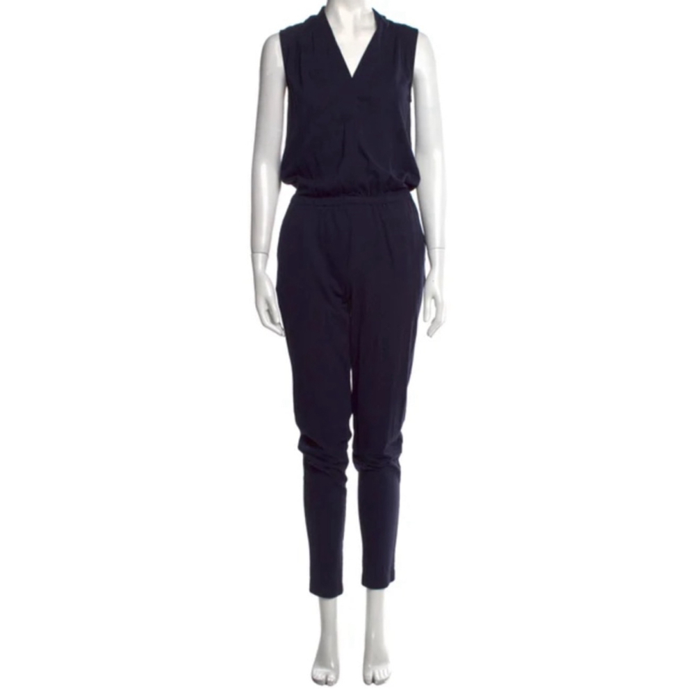 Theory Sleeveless Casual Jumpsuit Pima Cotton Medium Minimalist Capsule Wardrobe